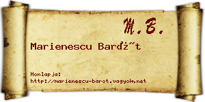 Marienescu Barót névjegykártya